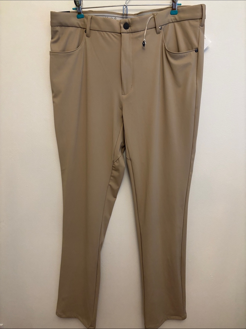 Johnnie-O Momentum Stretch Knit Performance Pants – Light Khaki – 36x32 – NWT
